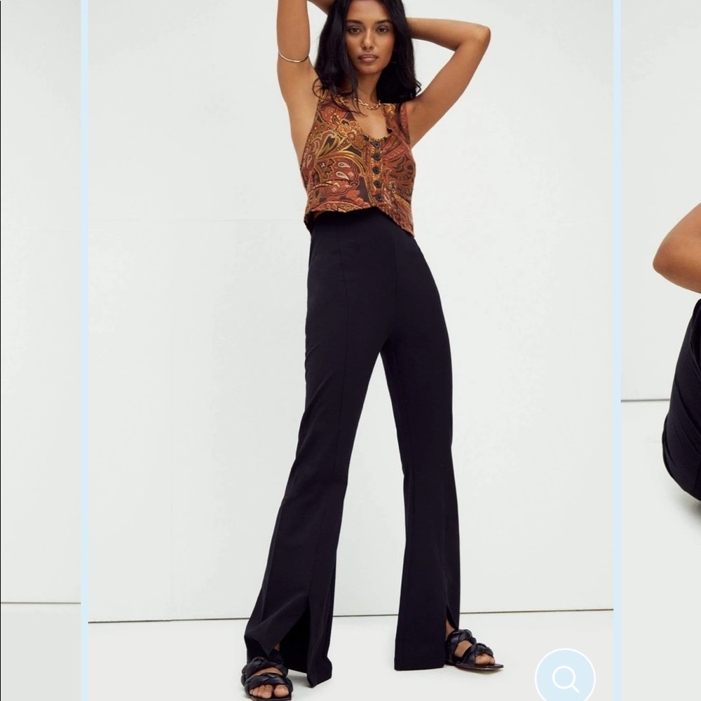 Free people black real deal split pants size XSMALL